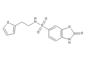 N-[2-(2-furyl)ethyl]-2-keto-3H-1,3-benzoxazole-6-sulfonamide