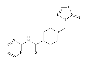 N-(2-pyrimidyl)-1-[(2-thioxo-1,3,4-oxadiazol-3-yl)methyl]isonipecotamide