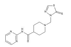 N-(2-pyrimidyl)-1-[(2-thioxo-1,3,4-thiadiazol-3-yl)methyl]isonipecotamide