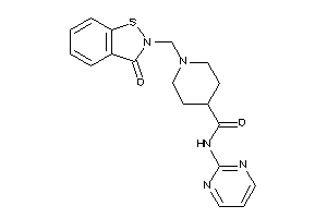 1-[(3-keto-1,2-benzothiazol-2-yl)methyl]-N-(2-pyrimidyl)isonipecotamide