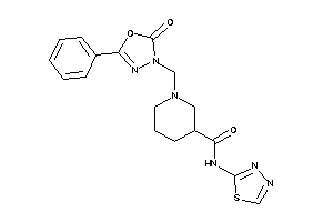 1-[(2-keto-5-phenyl-1,3,4-oxadiazol-3-yl)methyl]-N-(1,3,4-thiadiazol-2-yl)nipecotamide