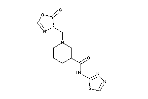Image of N-(1,3,4-thiadiazol-2-yl)-1-[(2-thioxo-1,3,4-oxadiazol-3-yl)methyl]nipecotamide