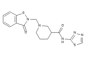 1-[(3-keto-1,2-benzothiazol-2-yl)methyl]-N-(1,3,4-thiadiazol-2-yl)nipecotamide