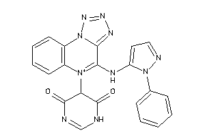 Image of 5-[4-[(2-phenylpyrazol-3-yl)amino]tetrazolo[1,5-a]quinoxalin-5-ium-5-yl]-1H-pyrimidine-4,6-quinone