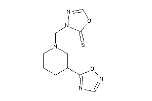 Image of 3-[[3-(1,2,4-oxadiazol-5-yl)piperidino]methyl]-1,3,4-oxadiazole-2-thione