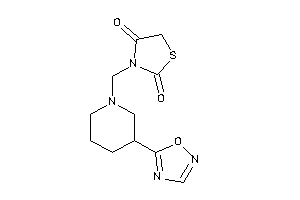 3-[[3-(1,2,4-oxadiazol-5-yl)piperidino]methyl]thiazolidine-2,4-quinone