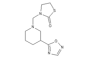 3-[[3-(1,2,4-oxadiazol-5-yl)piperidino]methyl]thiazolidin-2-one