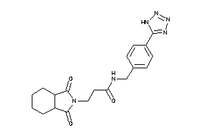 3-(1,3-diketo-3a,4,5,6,7,7a-hexahydroisoindol-2-yl)-N-[4-(1H-tetrazol-5-yl)benzyl]propionamide