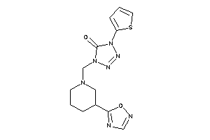 1-[[3-(1,2,4-oxadiazol-5-yl)piperidino]methyl]-4-(2-thienyl)tetrazol-5-one