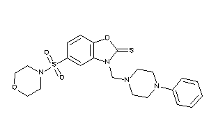 5-morpholinosulfonyl-3-[(4-phenylpiperazino)methyl]-1,3-benzoxazole-2-thione