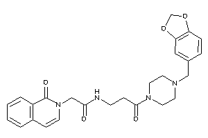 2-(1-keto-2-isoquinolyl)-N-[3-keto-3-(4-piperonylpiperazino)propyl]acetamide