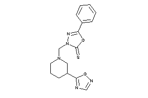3-[[3-(1,2,4-oxadiazol-5-yl)piperidino]methyl]-5-phenyl-1,3,4-oxadiazole-2-thione