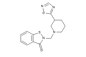 2-[[3-(1,2,4-oxadiazol-5-yl)piperidino]methyl]-1,2-benzothiazol-3-one