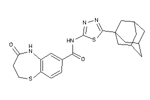 N-[5-(1-adamantyl)-1,3,4-thiadiazol-2-yl]-4-keto-3,5-dihydro-2H-1,5-benzothiazepine-7-carboxamide