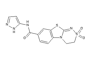 2,2-diketo-N-(1H-pyrazol-5-yl)-3,4-dihydro-[1,2,4]thiadiazino[3,4-b][1,3]benzothiazole-8-carboxamide