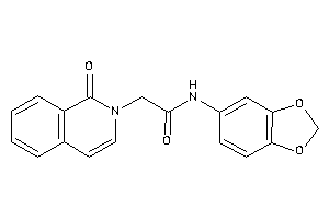 N-(1,3-benzodioxol-5-yl)-2-(1-keto-2-isoquinolyl)acetamide