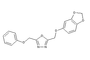 2-(1,3-benzodioxol-5-yloxymethyl)-5-(phenoxymethyl)-1,3,4-oxadiazole