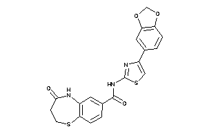 N-[4-(1,3-benzodioxol-5-yl)thiazol-2-yl]-4-keto-3,5-dihydro-2H-1,5-benzothiazepine-7-carboxamide