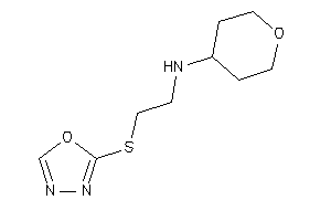 2-(1,3,4-oxadiazol-2-ylthio)ethyl-tetrahydropyran-4-yl-amine