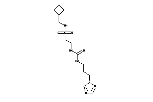 Image of 1-[2-(cyclobutylmethylsulfamoyl)ethyl]-3-[3-(1,2,4-triazol-1-yl)propyl]urea