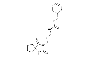Image of 1-(cyclohex-3-en-1-ylmethyl)-3-[3-(2,4-diketo-1,3-diazaspiro[4.4]nonan-3-yl)propyl]urea