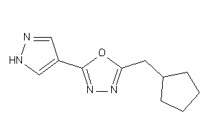 2-(cyclopentylmethyl)-5-(1H-pyrazol-4-yl)-1,3,4-oxadiazole