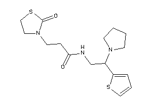 3-(2-ketothiazolidin-3-yl)-N-[2-pyrrolidino-2-(2-thienyl)ethyl]propionamide