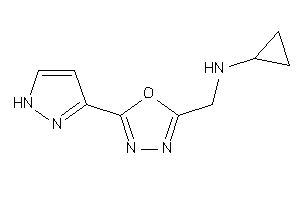 Cyclopropyl-[[5-(1H-pyrazol-3-yl)-1,3,4-oxadiazol-2-yl]methyl]amine