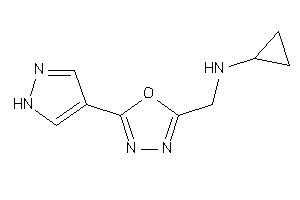 Cyclopropyl-[[5-(1H-pyrazol-4-yl)-1,3,4-oxadiazol-2-yl]methyl]amine