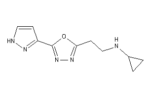 Cyclopropyl-[2-[5-(1H-pyrazol-3-yl)-1,3,4-oxadiazol-2-yl]ethyl]amine