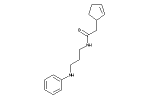 N-(3-anilinopropyl)-2-cyclopent-2-en-1-yl-acetamide