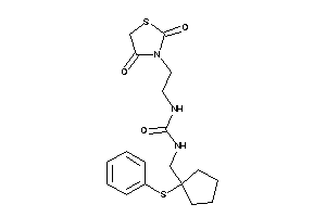 1-[2-(2,4-diketothiazolidin-3-yl)ethyl]-3-[[1-(phenylthio)cyclopentyl]methyl]urea