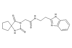 N-[2-(1H-benzimidazol-2-yl)ethyl]-2-(2,4-diketo-1,3-diazaspiro[4.4]nonan-3-yl)acetamide