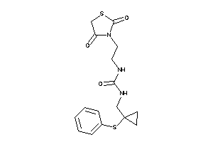 1-[2-(2,4-diketothiazolidin-3-yl)ethyl]-3-[[1-(phenylthio)cyclopropyl]methyl]urea