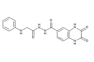 Image of N'-(2-anilinoacetyl)-2,3-diketo-1,4-dihydroquinoxaline-6-carbohydrazide