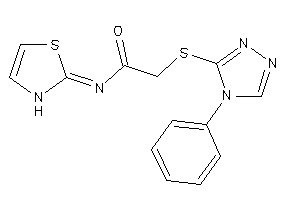 2-[(4-phenyl-1,2,4-triazol-3-yl)thio]-N-(4-thiazolin-2-ylidene)acetamide