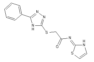 2-[(5-phenyl-4H-1,2,4-triazol-3-yl)thio]-N-(4-thiazolin-2-ylidene)acetamide