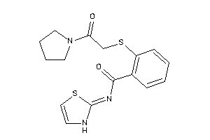 2-[(2-keto-2-pyrrolidino-ethyl)thio]-N-(4-thiazolin-2-ylidene)benzamide