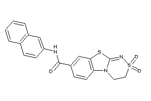 2,2-diketo-N-(2-naphthyl)-3,4-dihydro-[1,2,4]thiadiazino[3,4-b][1,3]benzothiazole-8-carboxamide