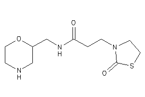 3-(2-ketothiazolidin-3-yl)-N-(morpholin-2-ylmethyl)propionamide