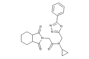 N-cyclopropyl-2-(1,3-diketo-3a,4,5,6,7,7a-hexahydroisoindol-2-yl)-N-[(5-phenyl-1,3,4-oxadiazol-2-yl)methyl]acetamide