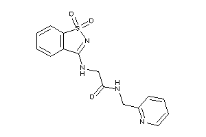 2-[(1,1-diketo-1,2-benzothiazol-3-yl)amino]-N-(2-pyridylmethyl)acetamide