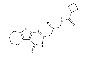 N-[2-keto-3-(4-keto-5,6,7,8-tetrahydro-3H-benzothiopheno[2,3-d]pyrimidin-2-yl)propyl]cyclobutanecarboxamide