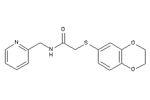 2-(2,3-dihydro-1,4-benzodioxin-6-ylthio)-N-(2-pyridylmethyl)acetamide