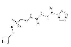 Image of 1-[2-(cyclobutylmethylsulfamoyl)ethyl]-3-(thiazole-5-carbonylamino)urea