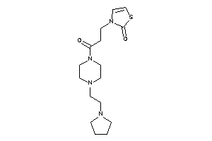 3-[3-keto-3-[4-(2-pyrrolidinoethyl)piperazino]propyl]-4-thiazolin-2-one