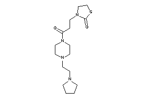 3-[3-keto-3-[4-(2-pyrrolidinoethyl)piperazino]propyl]thiazolidin-2-one