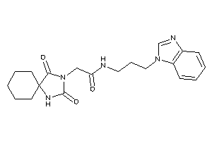 Image of N-[3-(benzimidazol-1-yl)propyl]-2-(2,4-diketo-1,3-diazaspiro[4.5]decan-3-yl)acetamide
