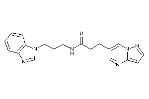 N-[3-(benzimidazol-1-yl)propyl]-3-pyrazolo[1,5-a]pyrimidin-6-yl-propionamide