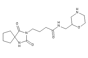 Image of 4-(2,4-diketo-1,3-diazaspiro[4.4]nonan-3-yl)-N-(morpholin-2-ylmethyl)butyramide